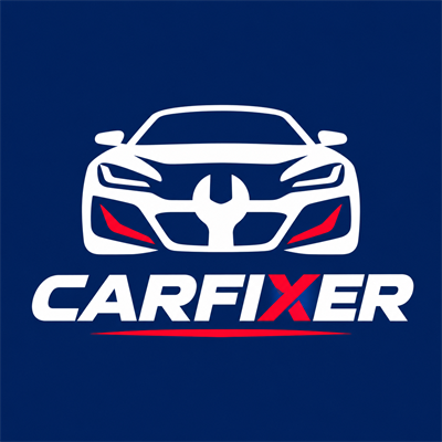 CarFixer emblem: a car with a wrench in its grille